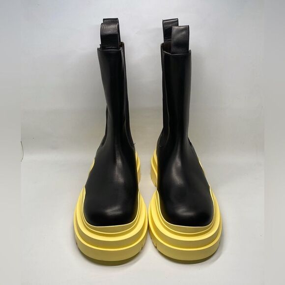 Bottega Veneta Contrast-Sole Leather Tire Men’s Chelsea Boots size 43/us size 10 - Picture 3 of 13
